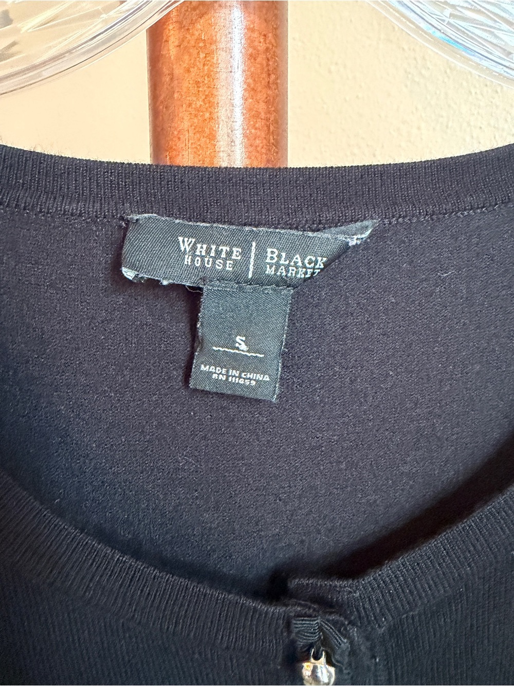 White House Black Market Black Knit Cardigan Size S - Picture 5 of 5